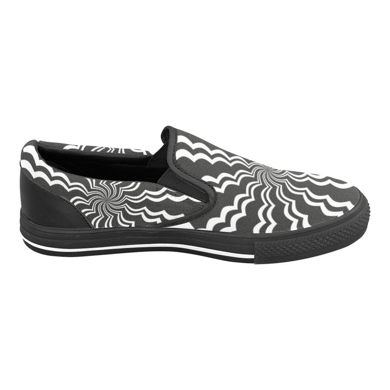 Women's Swirling Vortex Abstract Slip-on Shoes