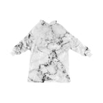 Women's White Mystery Abstract Blanket Hoodie