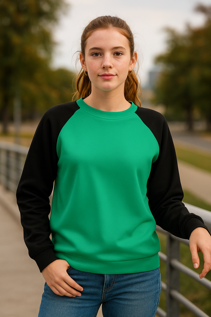 Women's Mountain Meadow & Black Solid Sweatshirt