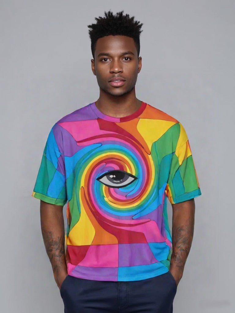 Men's Psychedelic 3rd Eye Acid & Punk Oversized T-shirt
