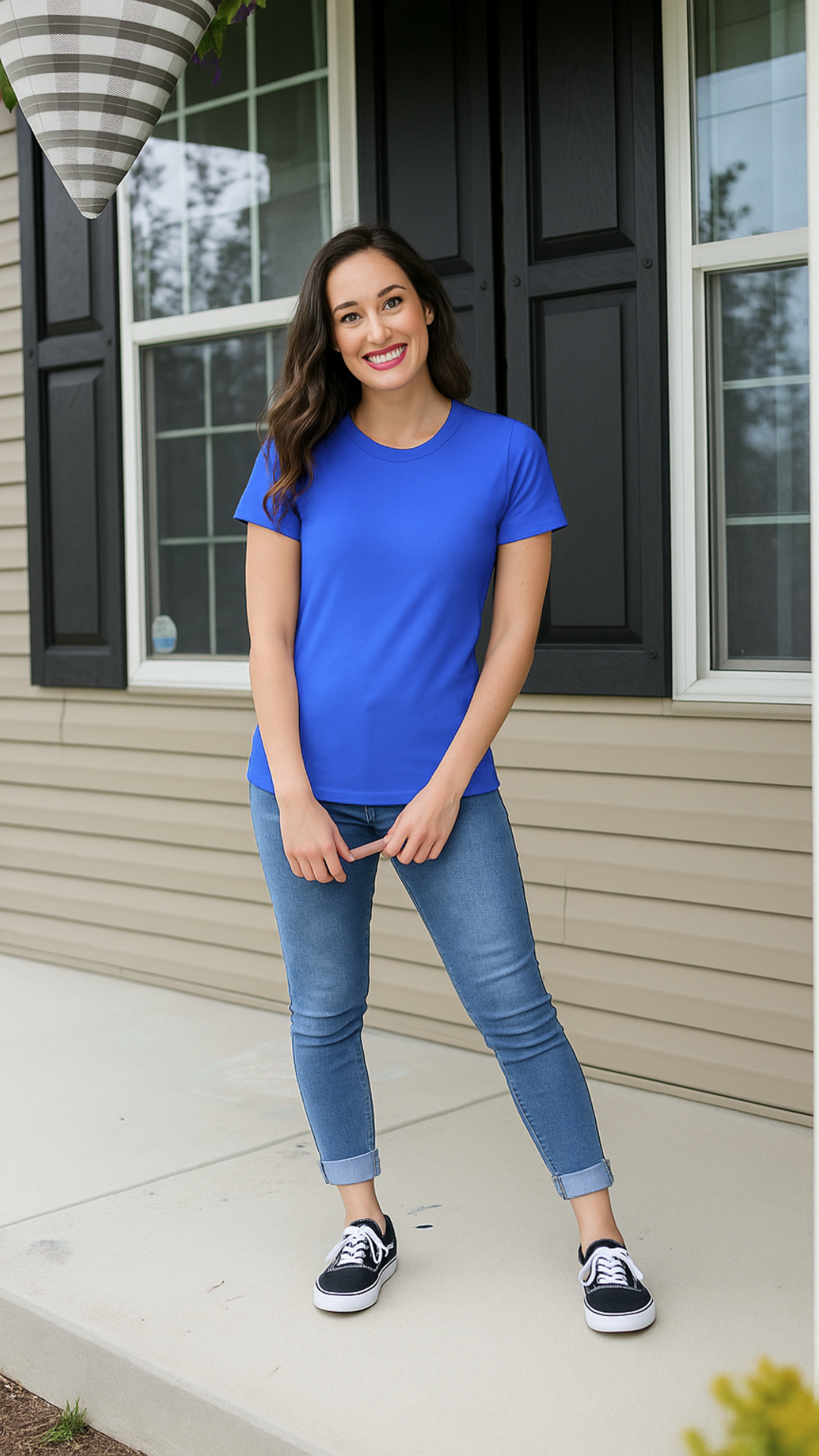Women's Azure Solid Classic T-shirt