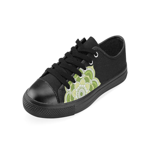 Women's Minimal Mandala Print Canvas Low Top Shoes
