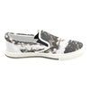 Men's Snake Print Canvas Slip-on Shoes