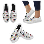 Men's Big Size Clashing Cubes Print Slip-on Canvas Shoes