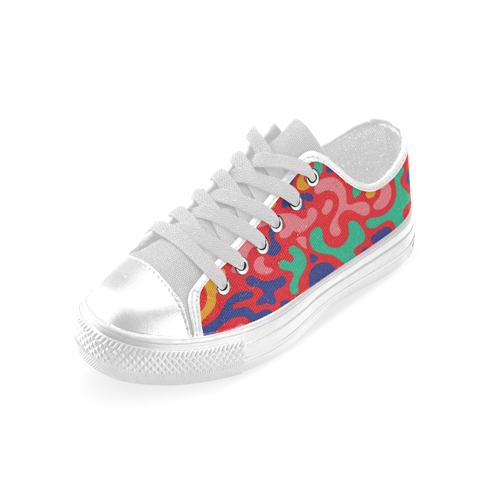 Men's Amoeba Camouflage Print Low Top Canvas Shoes