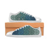 Women's Big Size Aqua Gradient Mandala Print Canvas Low Top Shoes