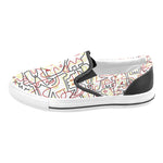 Men's Tangled Doodle Print Canvas Slip-on Shoes