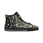 Men's Diffuse Geometrical Print High Top Canvas Shoes