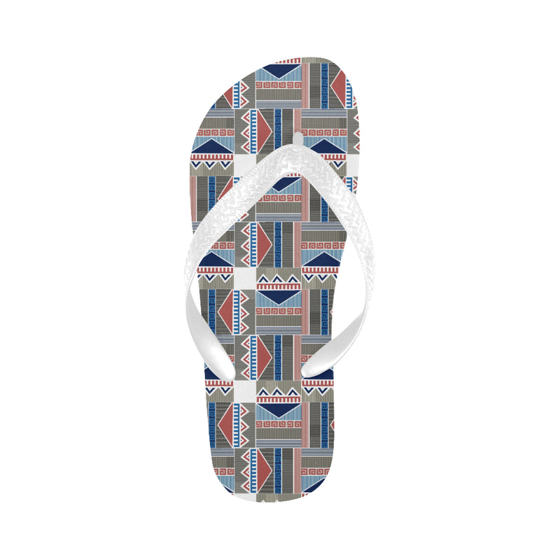 Unisex Tribal Geometric Print Flip Flops