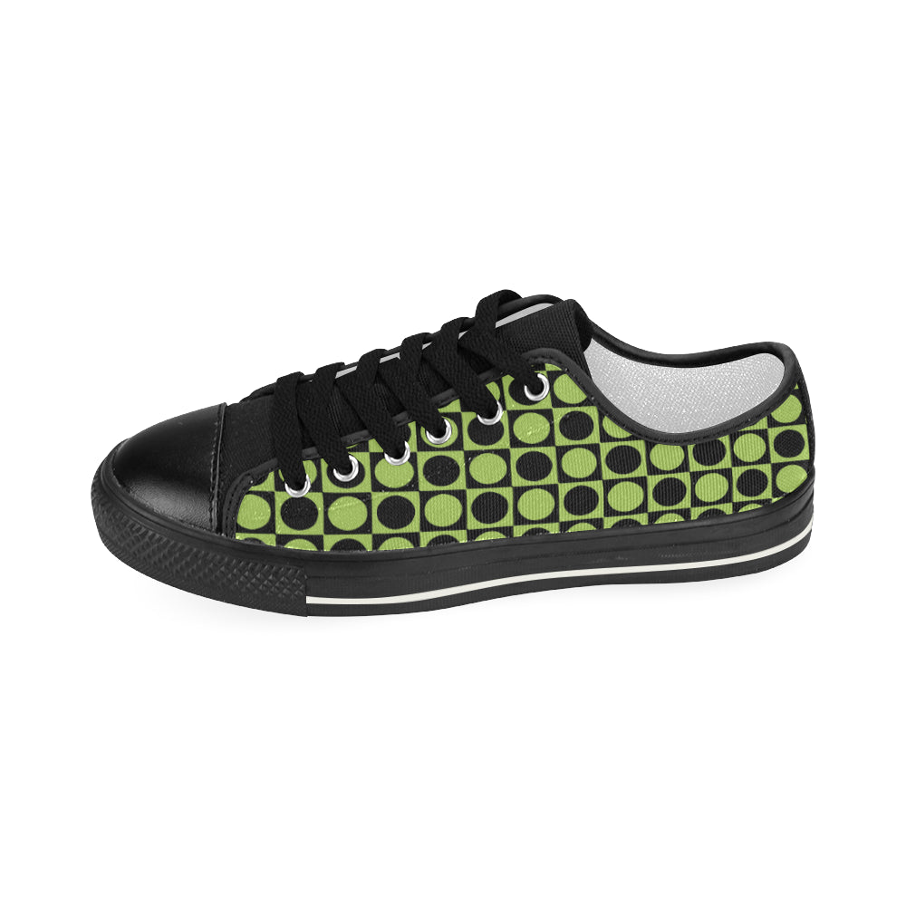 Women's Polka Dots Trip Print Low Top Canvas Shoes
