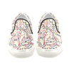 Men's Big Size Tangled Doodle Print Canvas Slip-on Shoes