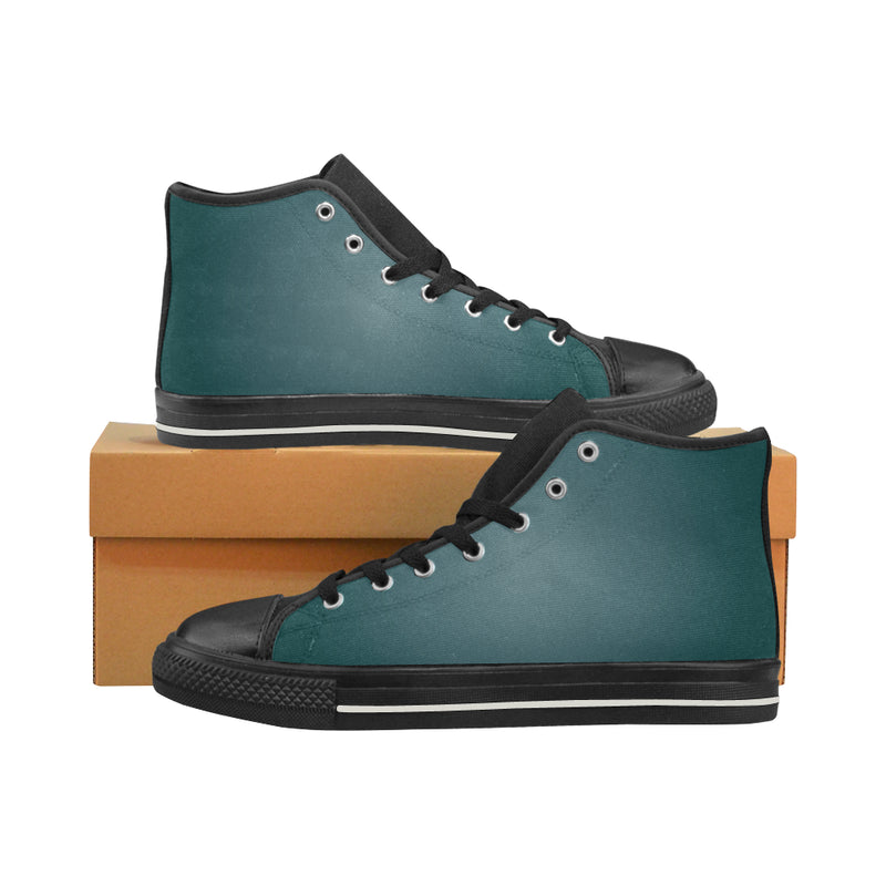 Buy Women Big Size Teal Solids Print Canvas High Top Shoes at TFS