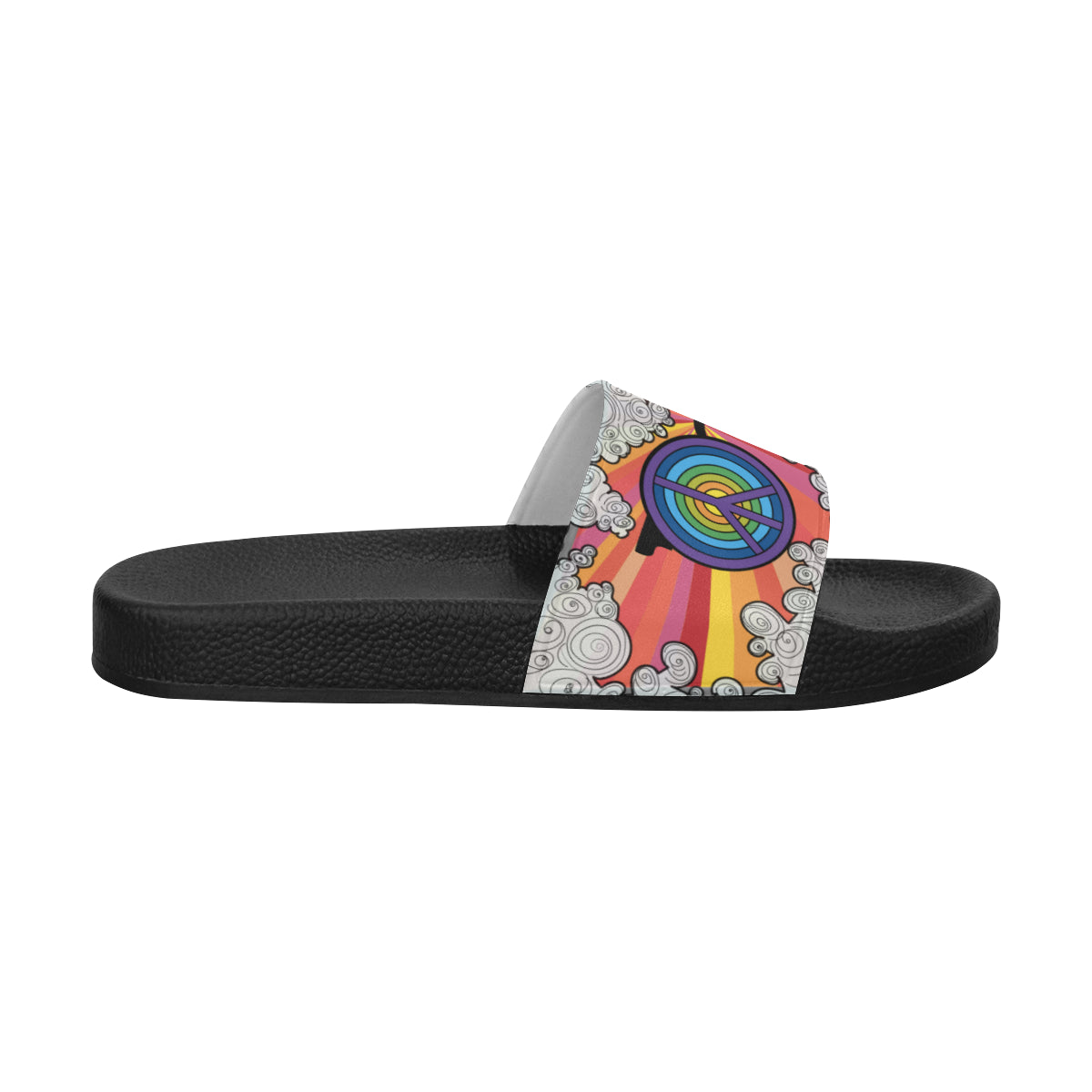 Women's Peace Shades Psychedelic Print Sliders Sandal