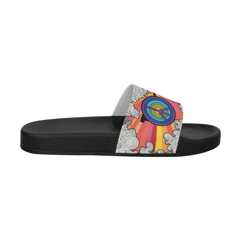 Women's Peace Shades Psychedelic Print Sliders Sandal