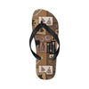 Unisex Earthy Blocks Tribal Print Flip Flops