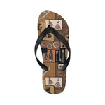 Unisex Earthy Blocks Tribal Print Flip Flops