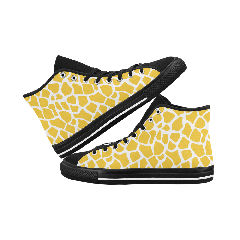 Women's Giraffe Print High Top Canvas Shoes
