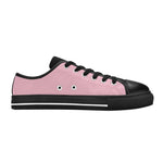Women's Pink Solid Canvas Low Top Shoes