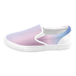 Women's Big Size Purple Blue Solids Print Slip-on Canvas Shoes