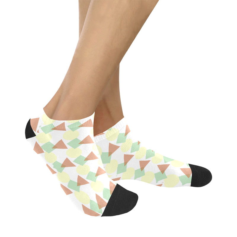 Women's Pastel Shapes Print Anklet Socks