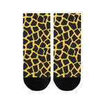 Women's Yellow-Black Giraffe Print Anklet Socks