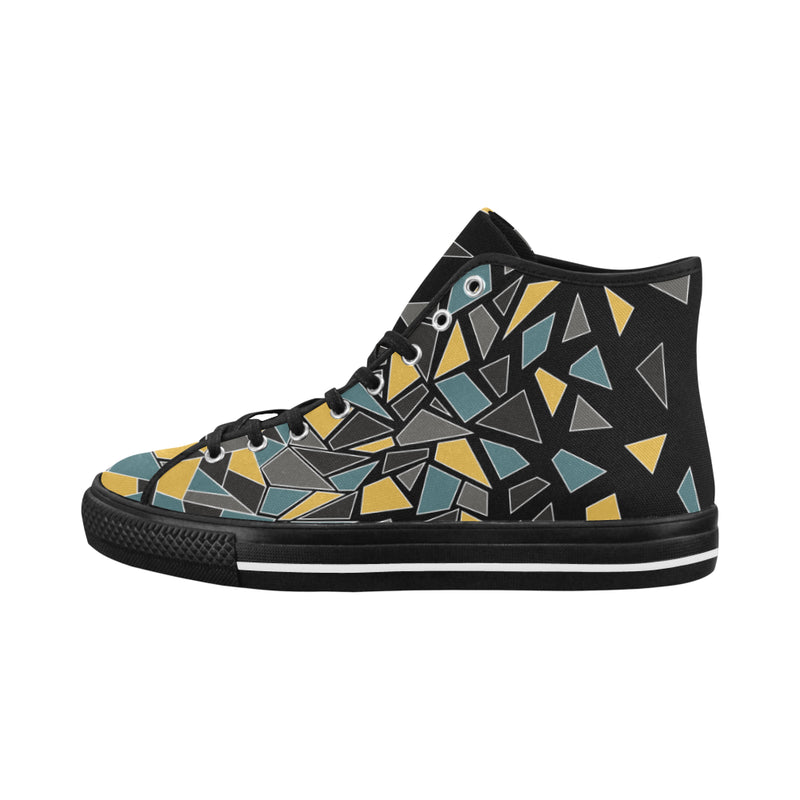 Women's Diffuse Geometrical Print High Top Canvas Shoes