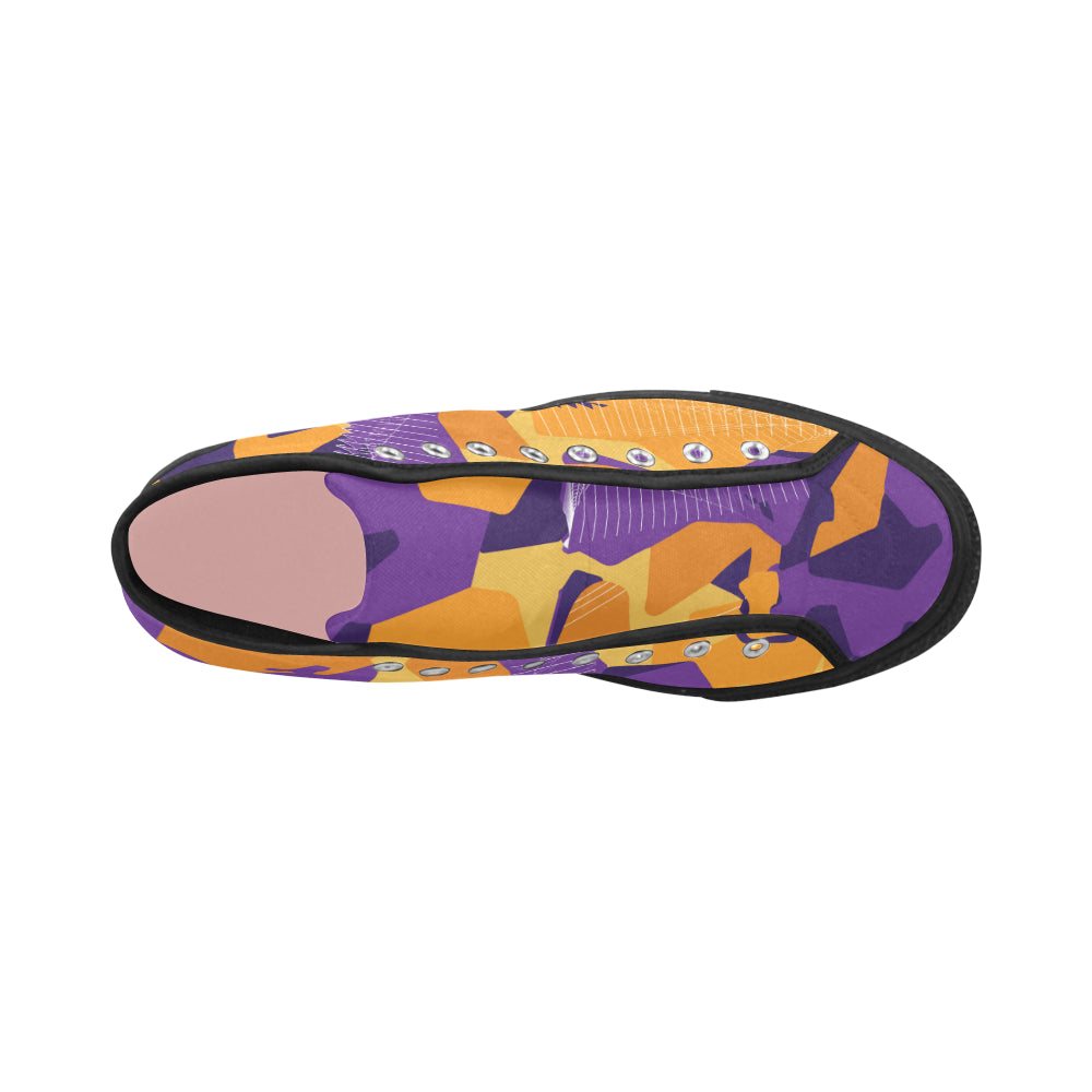 Women's Camouflage Art Print Canvas High Top Shoes