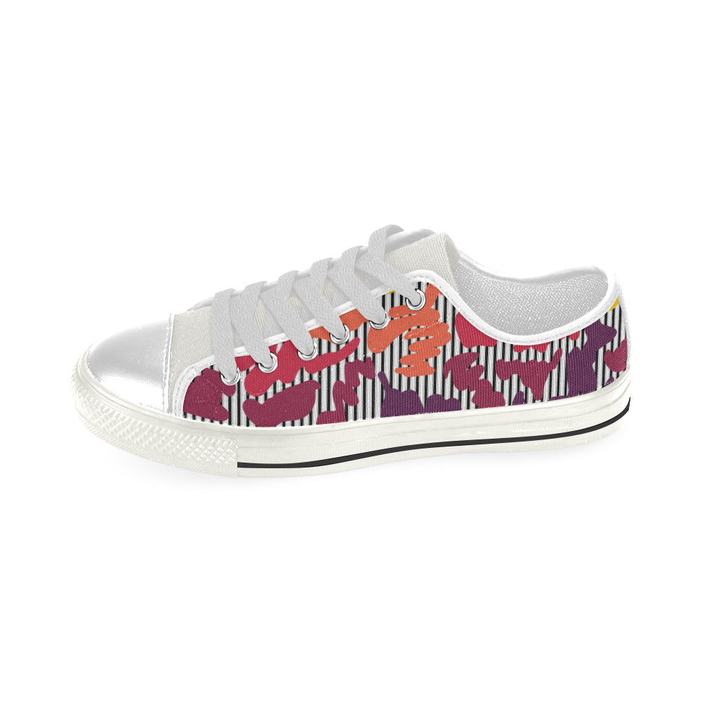 Men's Paint Splatter Trip Print Canvas Low Top Shoes