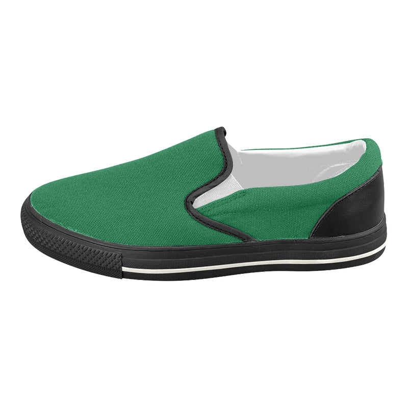 Buy Women's Parrot Green Solids Print Canvas Slip-on Shoes at TFS