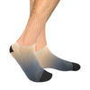 Men's Blue-Peach Gradient Print Anklet Socks