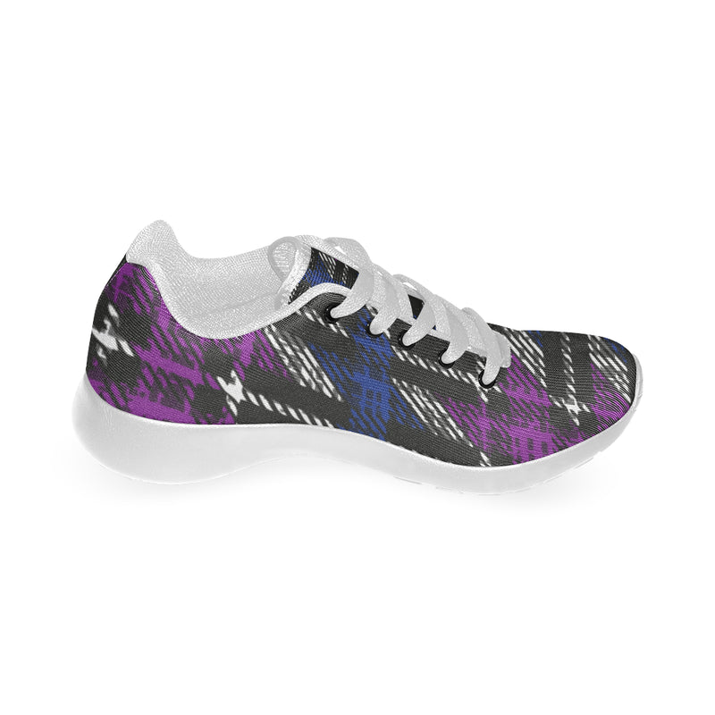 Kids Plaid Checkers Print Canvas Sneakers