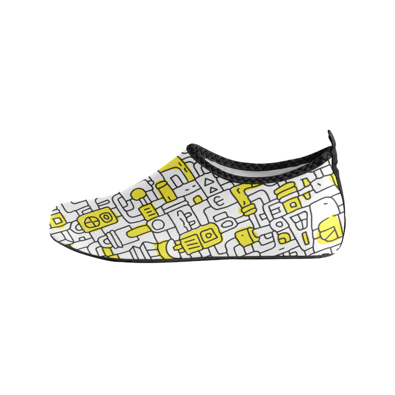Women's Pop Yellow Doodle Print Barefoot Shoes