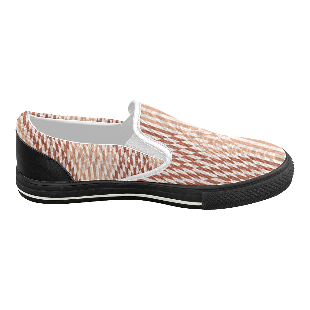 Women's Checkers Print Canvas Slip-on Shoes