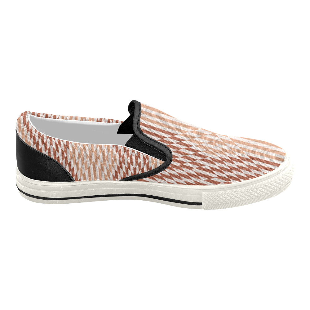 Women's Checkers Print Canvas Slip-on Shoes