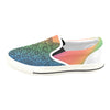 Men's Colorful Doodled Mandala Print Canvas Slip-on Shoes