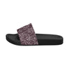 Women's Maroon Face Doodle Print Sliders