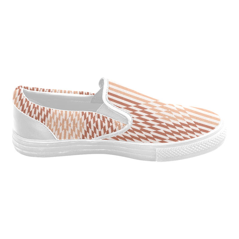 Buy Women Big Size Checkers Print Canvas Slip-on Shoes at TFS