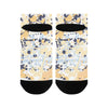 Men's Blue-Mustard Paint Splatter Print Anklet Socks