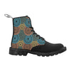 Women's Multi-Metallic Mandala Print Canvas Boots