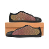 Men's Salmon Gradient Mandala Print Canvas Low Top Shoes