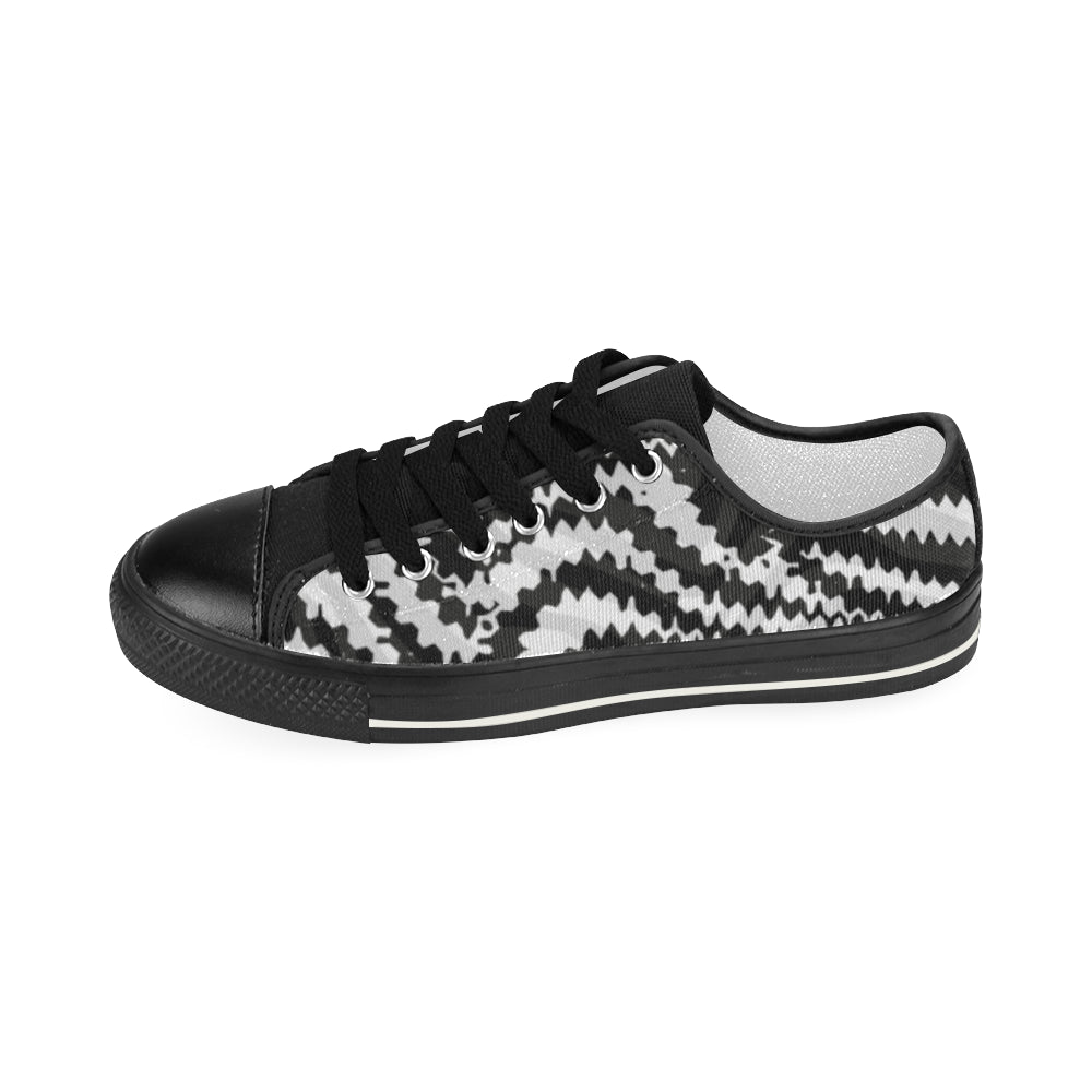 Women's Zebra Print Canvas Low Top Shoes