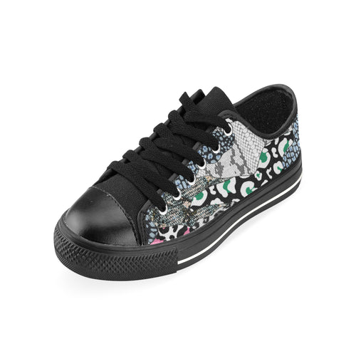 Men's Jungle Animal Print Canvas Low Top Shoes