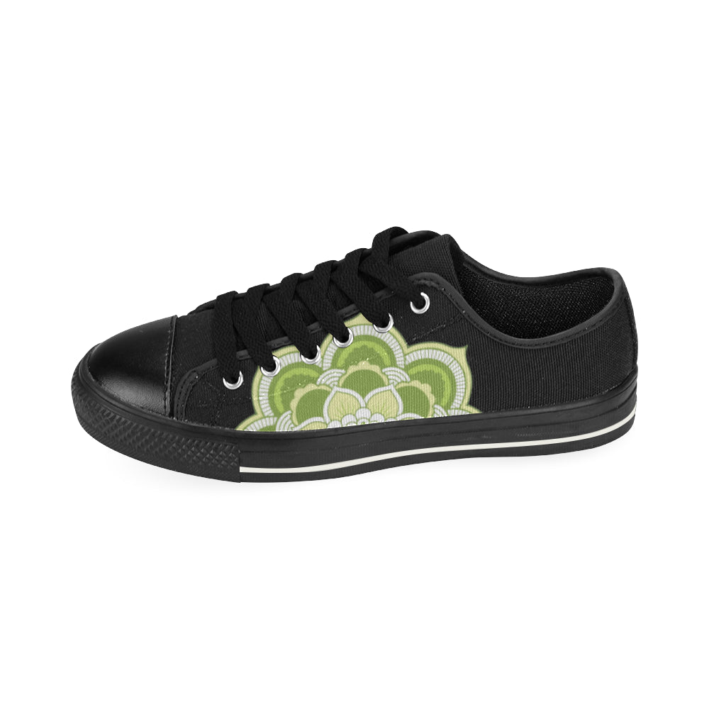 Men's Minimal Mandala Print Canvas Low Top Shoes