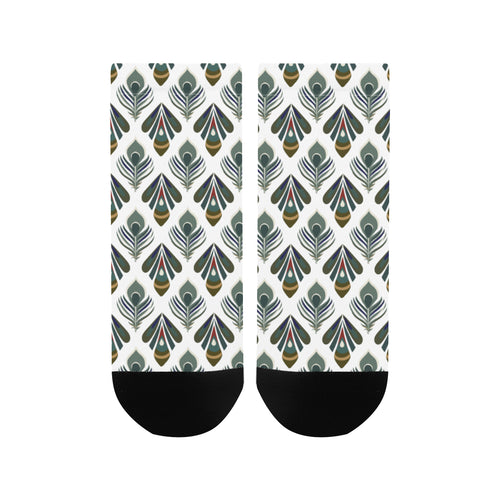 Women's Peacock Print Anklet Socks