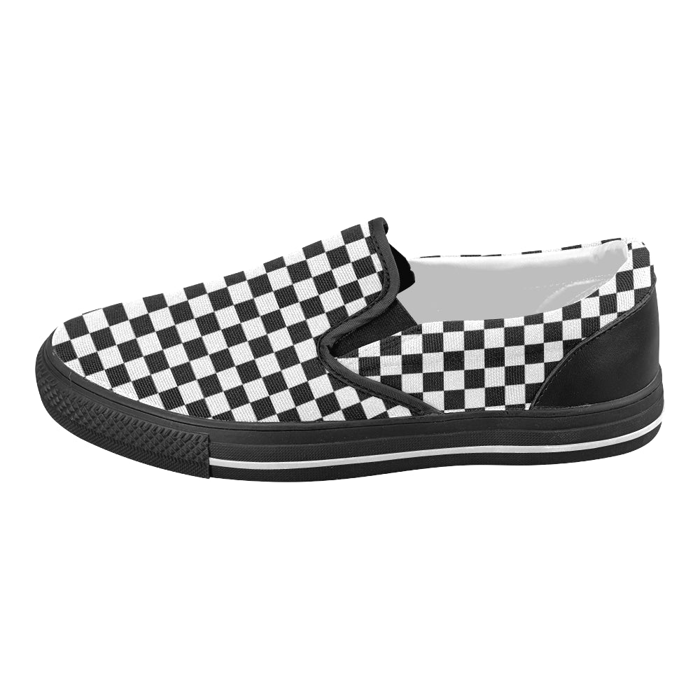 Women's Classic Checks Print Slip-on Canvas Shoes