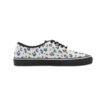 Women's Big Size Snow Leopard Print Low Top Canvas Shoes