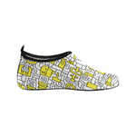 Men's Pop Yellow Doodle Print Barefoot Shoes