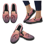 Women's Sagittarius Archer Zodiac Print Canvas Slip-on Shoes
