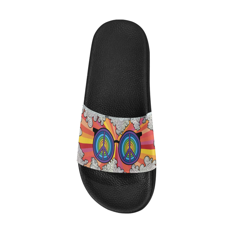 Women's Peace Shades Psychedelic Print Sliders Sandal
