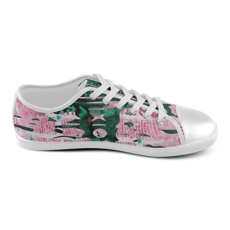 Men's Abstract Psychedelic Print Canvas Low Top Shoes